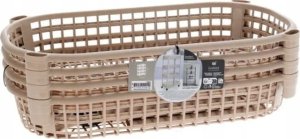 Koopman Mobilny wózek beżowy z 4 koszami 78,8x26x46,5cm 2