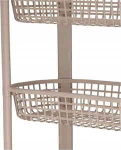 Koopman Mobilny wózek beżowy z 4 koszami 78,8x26x46,5cm 4