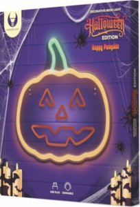 Dekoracja świąteczna Forever Light Neon LED dynia ścienny na USB 25x32,5x1,6cm halloween 2
