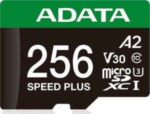 Karta ADATA Speed Plus MicroSDXC 256 GB Class 3 UHS-I/U3 A2 V30 (UD256GUI3V30A2SP-RA1) 2