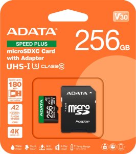 Karta ADATA Speed Plus MicroSDXC 256 GB Class 3 UHS-I/U3 A2 V30 (UD256GUI3V30A2SP-RA1) 3