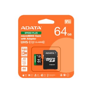 Karta ADATA Speed Plus MicroSDXC 64 GB Class 3 UHS-I/U3 A2 V30 (UD64GUI3V30A2SP-RA1) 3