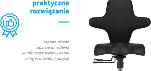 Activeshop Krzesło kosmetyczne Azzurro Special 152 czarne 13