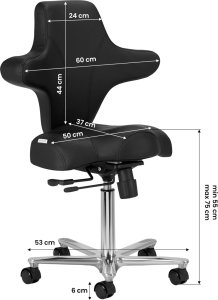 Activeshop Krzesło kosmetyczne Azzurro Special 152 czarne 10
