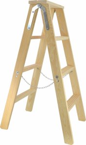 AWTools ML AW DRABINA TABORET DREWNIANY 2x3 STOPNI 150KG 1
