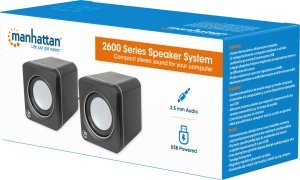 Głośniki komputerowe Manhattan Manhattan 2600 zestaw głośników PC/Laptop Czarny 3 W 9