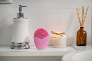 Humanas HUMANAS Aura Foam Szczoteczka soniczna do pielęgnacji twarzy różowa 2