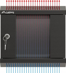 Lanberg ML SZAFA INSTALACYJNA RACK WISZĄCA 19" 6U 600X450 SZARA DRZWI PERFOROWANE LANBERG (FLAT PACK) 11