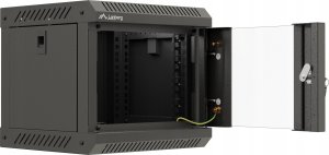 Lanberg ML SZAFA INSTALACYJNA RACK WISZĄCA 10" 6U 300X300 CZARNA DRZWI PRZESZKLONE (FLAT PACK) 5