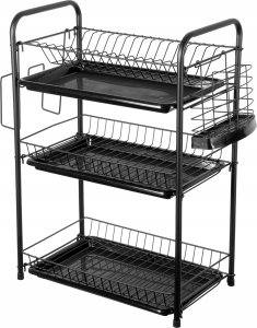Brunbeste SUSZARKA DO NACZYŃ 3-POZIOMOWA OCIEKACZ 48 X 24 X 52 CM BRUNBESTE BB-3413 1