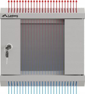 Lanberg ML SZAFA INSTALACYJNA RACK WISZĄCA 10" 4U 300X300 SZARA DRZWI PRZESZKLONE LANBERG (FLAT PACK) 11