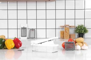 Rozdrabniacz KingHoff SZATKOWNICA DO WARZYW Z WYMIENNYMI OSTRZAMI KH-1873 5