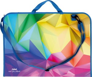 Biurfol Teczka na rysunki rysunkowa A3 z paskiem rączką plastikowa PP Geometric 1