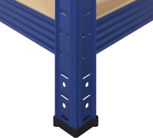 vidaXL Regał z 5 półkami, niebieski, stal i materiał drewnopochodny 11