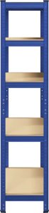 vidaXL Regał z 5 półkami, niebieski, stal i materiał drewnopochodny 5