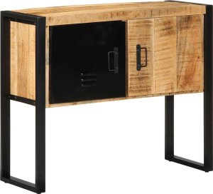 vidaXL Szafka konsolowa, 90x35x75 cm, surowe drewno mango 3