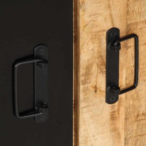 vidaXL Szafka konsolowa, 90x35x75 cm, surowe drewno mango 9