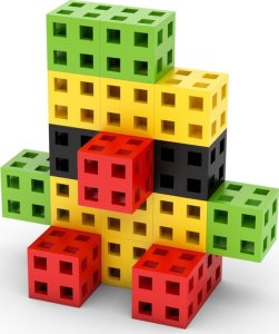 Meli Zestaw klocków konstrukcyjnych - Meli Cube 50 el. 11
