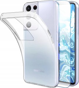 Hello Case Etui Do Samsung Galaxy S21 Ultra 5G (Przezroczyste, Silikonowe)   Szkło 9H 1