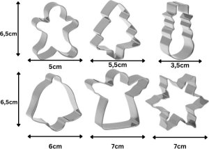 Verk Forma do pieczenia 6 sztuk foremek świąteczne do pierników zestaw stalowe Forma do pieczenia 6 sztuk foremek świąteczne do pierników zestaw stalowe 2