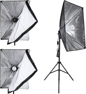Zestaw studyjny Verk 2x 135w lampa światło soft box zestaw statyw domowe studio foto żarówka 2x 135w lampa światło soft box zestaw statyw domowe studio foto żarówka 9