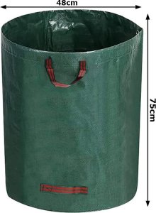Verk Worek ogrodowy torba ogrodowa pojemnik kosz na liście trawe 120l mocny duży Worek ogrodowy torba ogrodowa pojemnik kosz na liście trawe 120l mocny duży 3