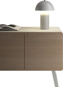 Lampa stołowa Tectake Mała lampa stołowa retro Altea, kształt grzybka, 40W - biały 3