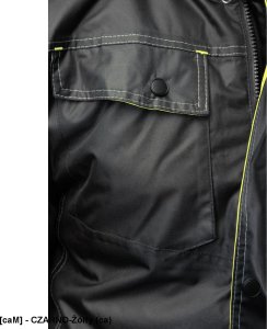 Kurtka męska Polstar ORKU - Kurtka parka RIVAL zapięcie zamek listwa kaptur ocieplany odpinany kołnierz ocieplony polarem odblaski pasy - czarno-żółty (ca) 4XL. 11