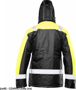 Kurtka męska Polstar ORKU - Kurtka parka RIVAL zapięcie zamek listwa kaptur ocieplany odpinany kołnierz ocieplony polarem odblaski pasy - czarno-żółty (ca) 4XL. 2