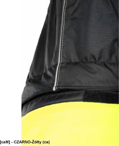Kurtka męska Polstar ORKU - Kurtka parka RIVAL zapięcie zamek listwa kaptur ocieplany odpinany kołnierz ocieplony polarem odblaski pasy - czarno-żółty (ca) 4XL. 7