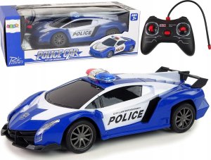 LeanToys Auto Wyścigowe Policja R/C Zdalnie Sterowane Policyjne + Akumulator LEAN Toys 1