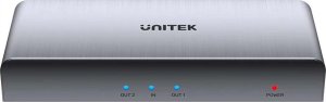 Unitek Rozgałęźnik sygnału HDMI 1 IN-2 OUT 4K 1