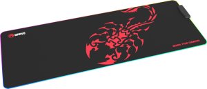 Podkładka Marvo RGB Podkładka pod mysz, SCORP XL, czarna, 800 x 300 mm, 4 mm, Marvo, Hub USB 4
