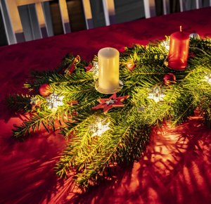 Lampki choinkowe Platinium Łańcuch ledowy Płatki Śniegu girlanda na baterie 2