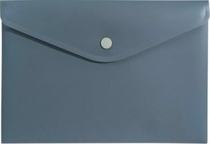 Biurfol Teczka kopertowa koperta na zatrzask A5 PP szara soft touch BIURFOL 1