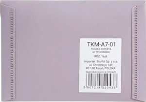 Biurfol Teczka kopertowa koperta na zatrzask A7 PP różowa soft touch BIURFOL 2