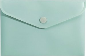 Biurfol Teczka kopertowa koperta na zatrzask A6 PP zielona soft touch BIURFOL 1