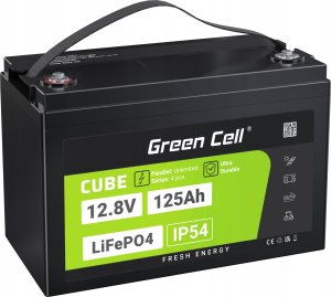 Green Cell Green Cell CUBE LiFePO4 125Ah 12.8V 1600Wh Lithium Iron Phosphate Battery for Camper, Solar, Off-Grid System, Boat 1