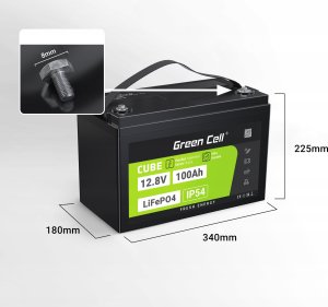 Green Cell Green Cell CUBE Akumulator LiFePO4 100Ah 12.8V 1280Wh Litowo-Żelazowo-Fosforanowy do Fotowoltaiki, Przyczep kempingowych, Łodzi 2