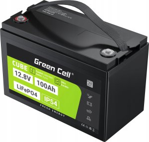 Green Cell Green Cell CUBE Akumulator LiFePO4 100Ah 12.8V 1280Wh Litowo-Żelazowo-Fosforanowy do Fotowoltaiki, Przyczep kempingowych, Łodzi 4