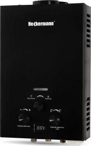 Piec gazowy Heckermann Gazowy podgrzewacz wody gazowy Heckermann JSD-HB01 6L NG Czarny 2