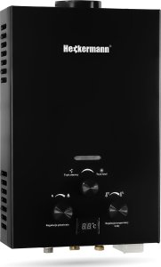 Piec gazowy Heckermann Gazowy podgrzewacz wody gazowy Heckermann JSD-HB01 6L NG Czarny 4