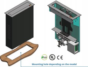 Sabaj Podnośnik do monitora 23 do biurka na blat INOX - M-3 Eco* Inx 12
