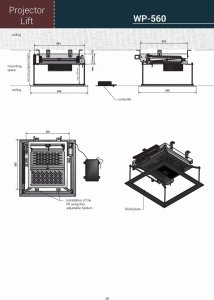 Uchwyt do projektorów Sabaj Podnośnik do projektora WP-560 Elektryczna Winda sufitowa do projektora 7