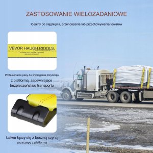 Vevor Zestaw Pasów do Wyciągarki 9.1 m Żółte 10 sztuk 4