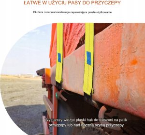 Vevor Zestaw Pasów do Wyciągarki 9.1 m Żółte 10 sztuk 6