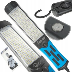 Geko Lampa warsztatowa LED 230V 15W z magnesem, hakiem i kablem 5m (40) 1