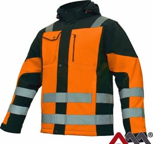 Kurtka męska Artmas Kurtka Robocza Zimowa Softshell Ocieplany Fluorescencyjna Pasy Odblaskowe L Artmas Classic-Vis Win O L 5907791450234 4