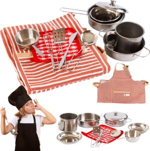 Swede Zestaw Naczynia Kuchenne Metal Garnki Patelnie Akcesoria Zabawka dla Dzieci 1