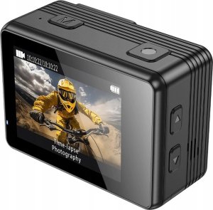 Kamera Hoco HOCO kamera sportowa z dwoma wyświetlaczami 1,3" + 2" anti-shake IPS 4K DV102 czarna 3